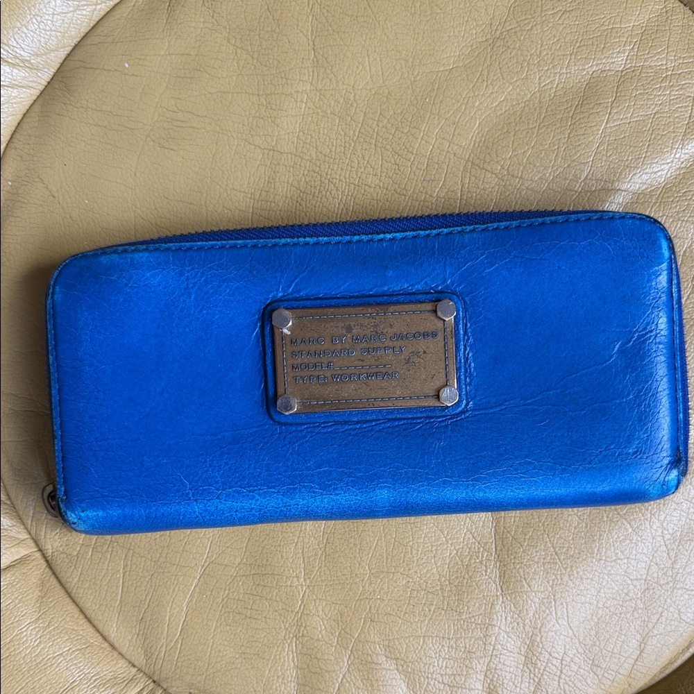 Marc by Marc Jacobs Vibrant Blue Leather Wallet